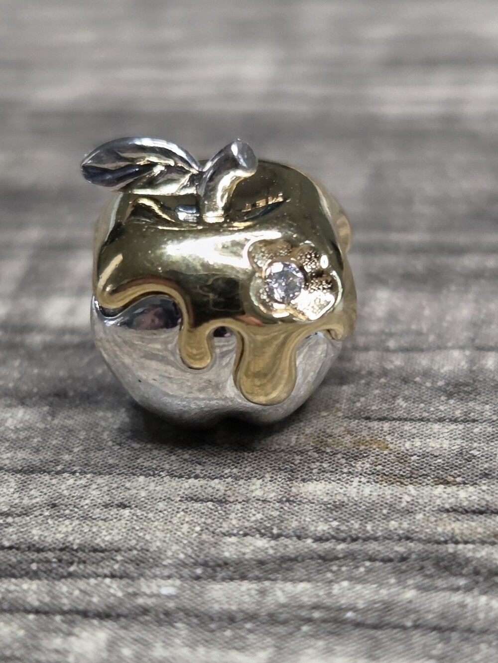 Disney Snow White Poison Apple CharmSterling silver 14k gold plated